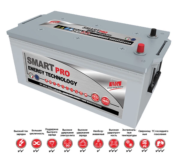 Акумулятор автомобільний FAAM Smart Pro Power Technology 200 Ач