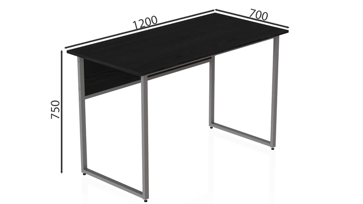 Комп'ютерний стіл Ferrum-decor Коді 75x120x70 сірий ДСП Сосна Кембра 32мм - зображення 2