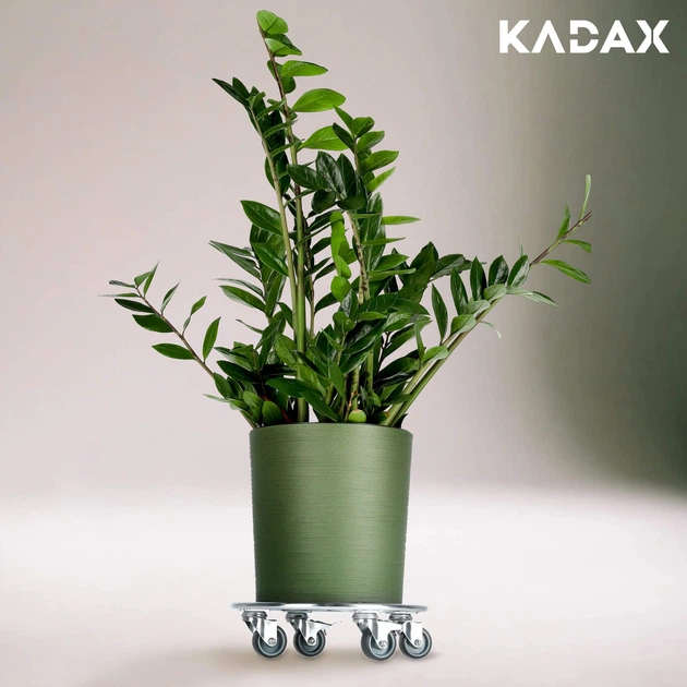 Платформа для квіткового горщика Kadax сталева на колесах 30 x 8 см K3236 (5903699422502) - зображення 5