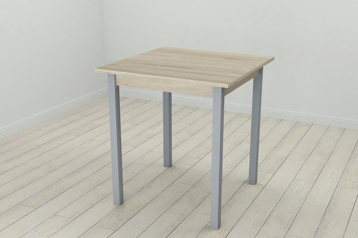Стол кухонный Ferrum-decor Диего 75x70x70 Серый ДСП Сонома 16мм (DIE0053) - Фото 1 Стол кухонный Ferrum-decor Диего 75x70x70 Серый ДСП Сонома 16мм (DIE0053) - изображение 1