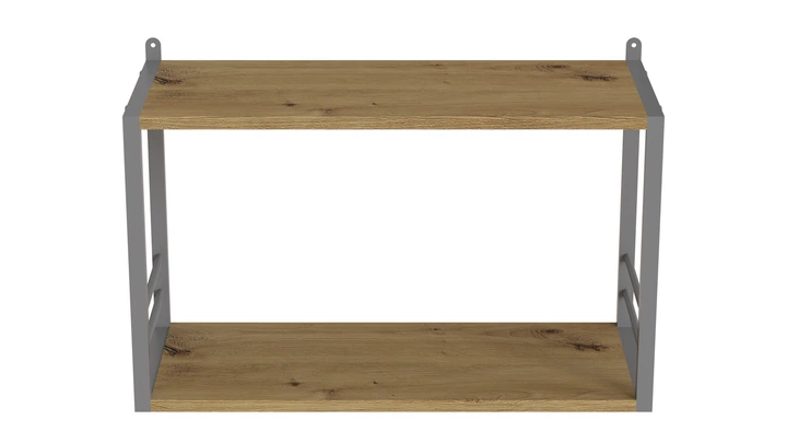 Книжкова полиця універсальна Ferrum-decor Стим 1 38x63x26 сірий ДСП Дуб Артизан 16мм (XK00033) - Фото 2 Книжкова полиця універсальна Ferrum-decor Стим 1 38x63x26 сірий ДСП Дуб Артизан 16мм (XK00033) - зображення 2