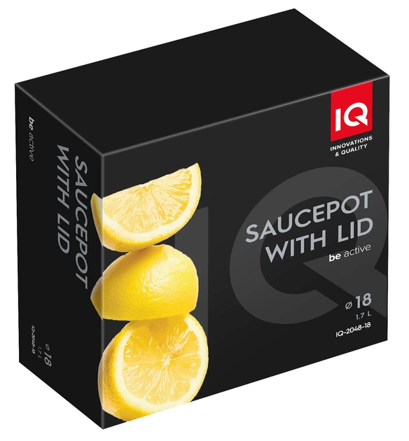 Каструля IQ Be Active 1.7 л 18 см Чорний (6996304) - Фото 5 Каструля IQ Be Active 1.7 л 18 см Чорний (6996304) - зображення 5