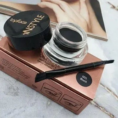 Гелева підводка для очей чорного кольору TopFace Instyle PT552 №01 пастоподібна з пензликом - зображення 2
