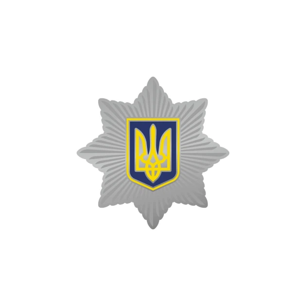 Значок Dobroznak эмблема национальной полиции 30х30 мм (6191) - изображение 2
