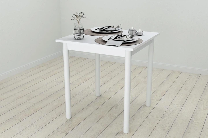 Стол кухонный Ferrum-decor Агата 75x70x70 Белый ДСП Белое 16мм (AGA0029) - Фото 2 Стол кухонный Ferrum-decor Агата 75x70x70 Белый ДСП Белое 16мм (AGA0029) - изображение 2
