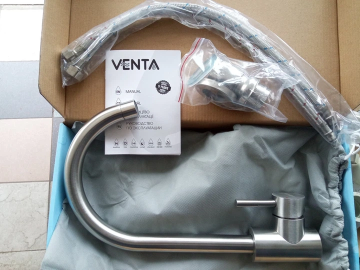 VENTA VA3008A Смеситель для кухни НЕРЖАВЕЙКА VS402US - изображение 6