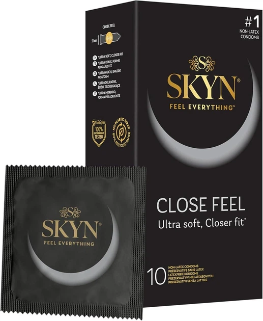 Презервативы SKYN Close Feel 10 шт скин зауженные - Фото 1 Презервативы SKYN Close Feel 10 шт скин зауженные - изображение 1
