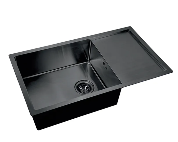 Кухонна мийка Mixxus PVD Black 780×440 мм, товщина 3.0/1.2 мм, з нержавіючої сталі - Фото 1 Кухонна мийка Mixxus PVD Black 780×440 мм, товщина 3.0/1.2 мм, з нержавіючої сталі - изображение 1