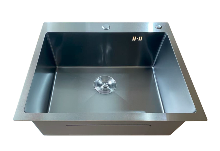 Кухонна мийка Mixxus MH6050 Micro Decor Black 600×500 мм, товщина 3.0/0.8 мм, чорна, з нержавіючої сталі - изображение 2