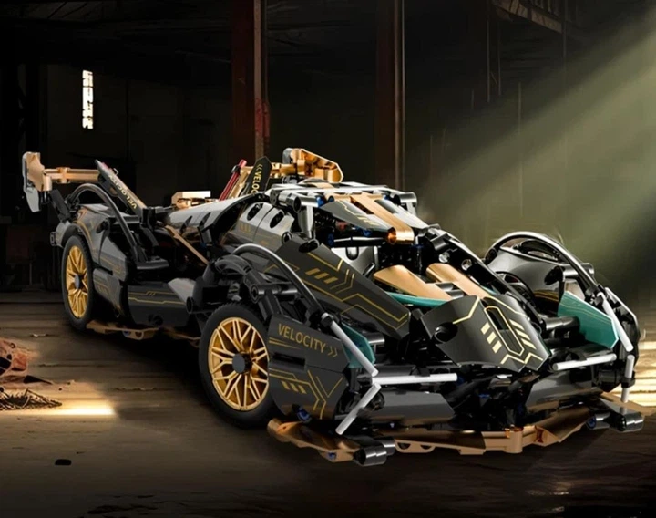 Конструктор автомобиль Lamborghini V12 Roadster Ламборгини киберпанк 783 детали 1:14 Technic 99911 - изображение 3
