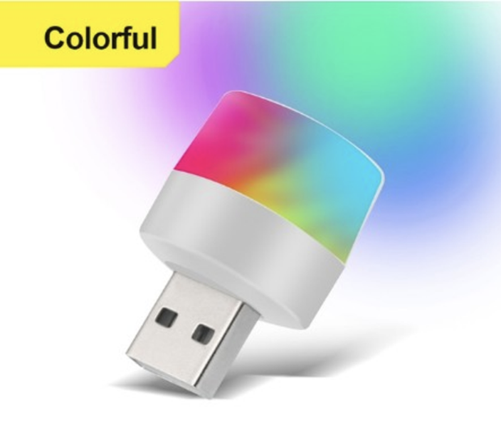 Портативная светодиодная лампочка фонарик ночник 1W USB LED Разноцветная - Фото 1 Портативная светодиодная лампочка фонарик ночник 1W USB LED Разноцветная - изображение 1