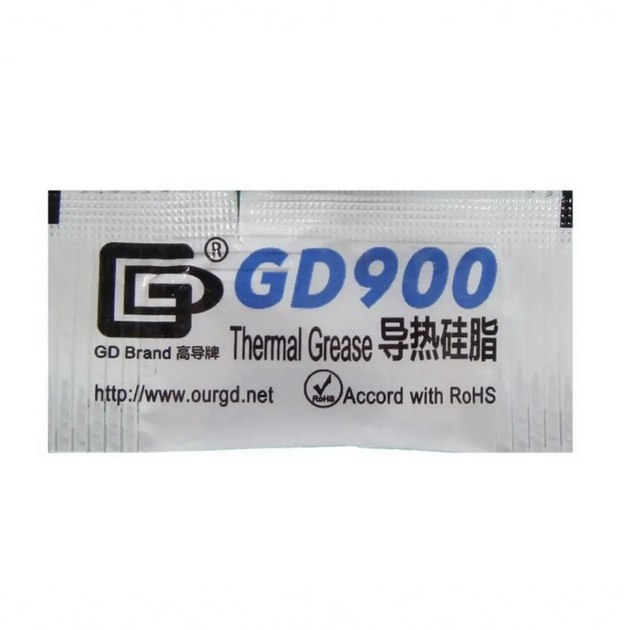 Термопаста GD900 0.8 грамма 4.8 W/m·K для процессора и радиатора - изображение 2