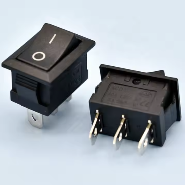 Сетевой выключатель двухпозиционный KCD11 3pin 3А 250V Черная 10х15мм - изображение 2