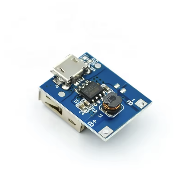 Повышающий контроллер заряда плата Powerbank micro-USB 5V 1A для Li-ion аккумуляторов - изображение 3