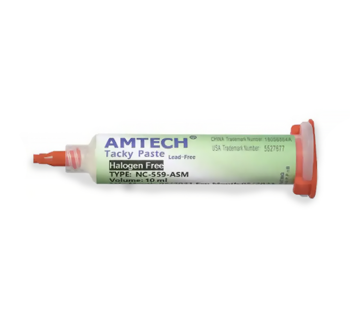 Безгалогенная флюсовая паста Amtech NC-559-ASM 10мл для пайки SMD BGA PCB - изображение 2