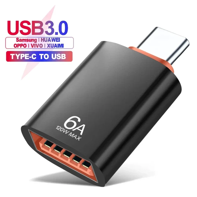 Перехідник USB-A Male на USB-C Female для смартфона 6А - Фото 3 Перехідник USB-A Male на USB-C Female для смартфона 6А - зображення 3