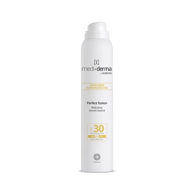 Сонцезахисний спрей для тіла SPF 30 Mediderma Body Sprey Aerosol SPF 30 Perfect Fusion Sunscreen 200 мл - Фото 1 Сонцезахисний спрей для тіла SPF 30 Mediderma Body Sprey Aerosol SPF 30 Perfect Fusion Sunscreen 200 мл - зображення 1