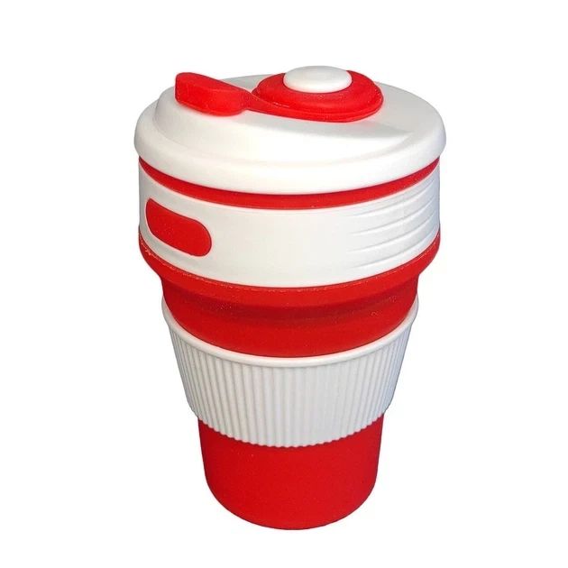 Чашка силиконовая SILICON MAGIC CUP с герметичной крышкой и поилкой Красная 7194 - изображение 5