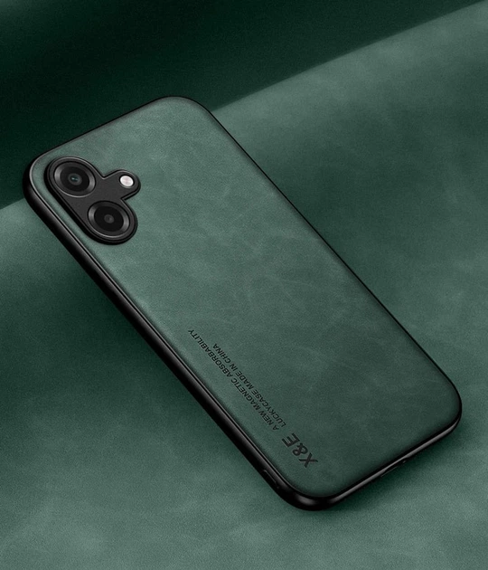 Шкіряний чохол XnE Samsung Galaxy A07 A075 з металевою вставкою Green (43121-08) - Фото 1 Шкіряний чохол XnE Samsung Galaxy A07 A075 з металевою вставкою Green (43121-08) - зображення 1