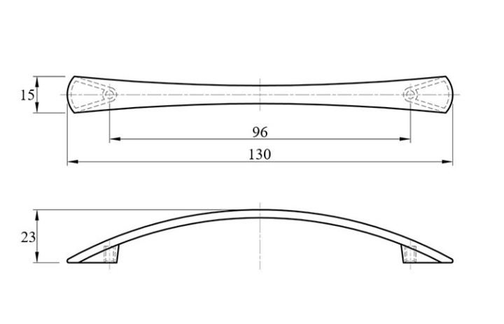 Ручка меблева Fenix дуга Modern C-96 мм L-130 мм чорна (MR1302) - зображення 4