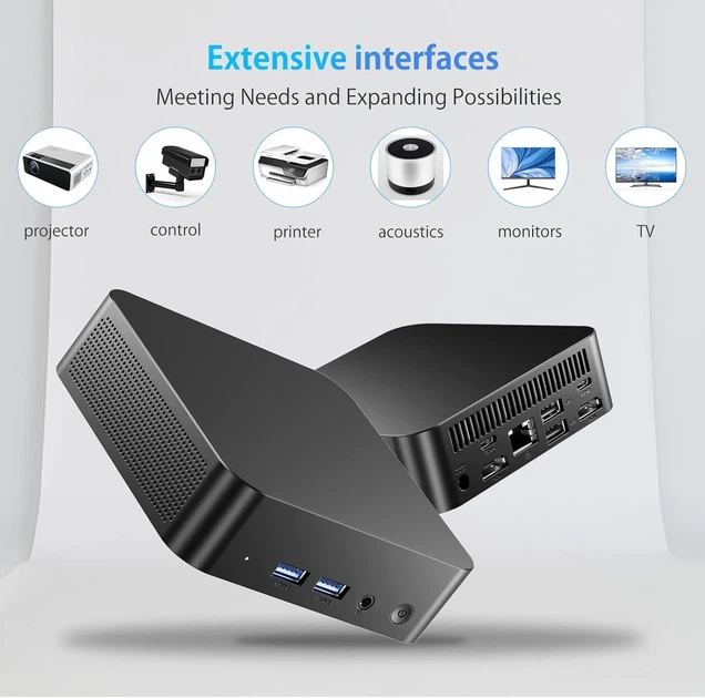 Мини ПК Askhand ZB MN11 / Intel N100 / RAM 8GB / SSD 1TB / 2 х HDMI / LAN / Wi-Fi 5 / Bluetooth 5.2 / Windows 11 / Black (102126555) - Уценка - изображение 2