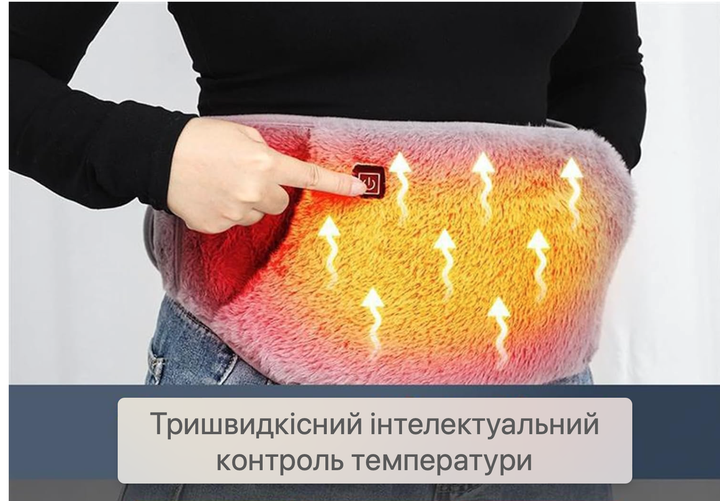 Пояс грелка для живота спины Согревающий пояс с карманами Электрическая грелка для рук Электрогрелка от USB павербанка - изображение 6