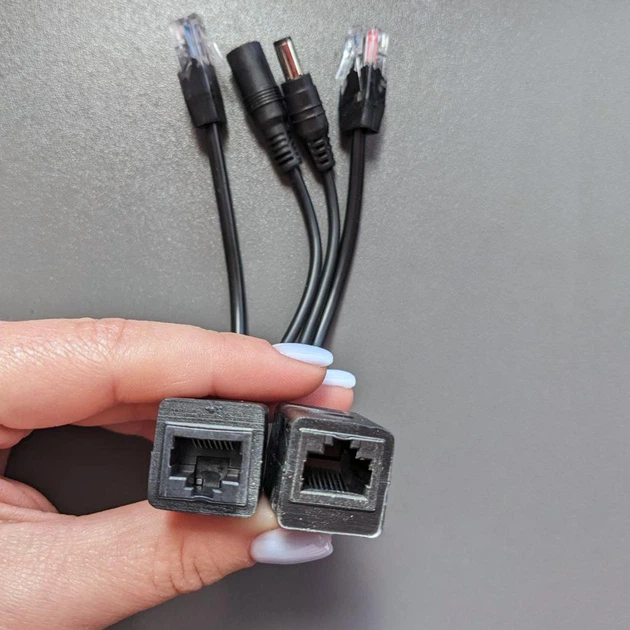Пасивний PoE спліттер RJ45 для IP CCTV камер 12 В 2 шт - изображение 2