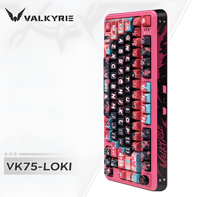 Игровая клавиатура VALKYRIE VK75 механическая с комбинированным подключением, подсветкой, LOKI - изображение 2