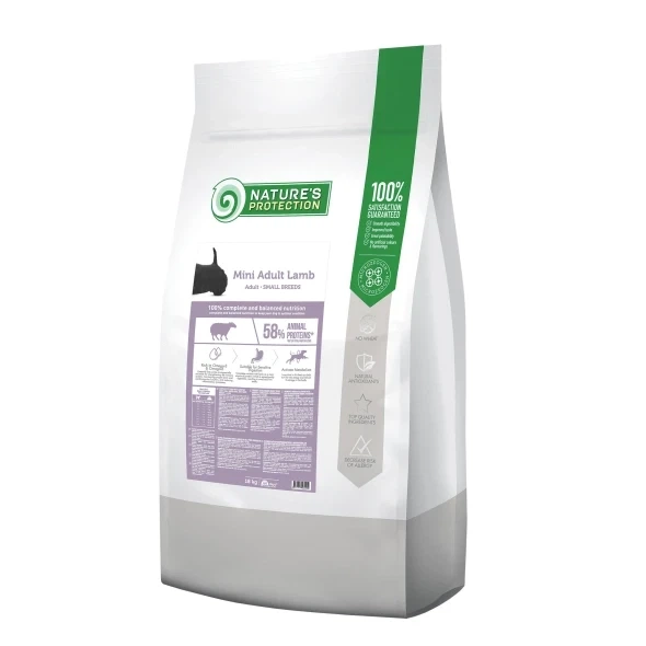Сухий корм для дорослих собак малих порід з ягнятиною Nature’s Protection 18 кг (NPB46245) - Фото 1 Сухий корм для дорослих собак малих порід з ягнятиною Nature’s Protection 18 кг (NPB46245) - зображення 1