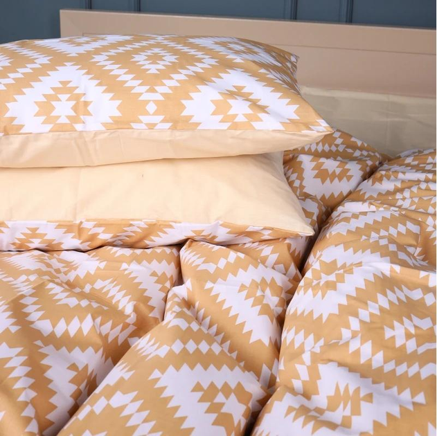Простынь MirSon Бязь 17-0729 Golden Geo Zebra 150 х 220 см (2200010822526) - изображение 3