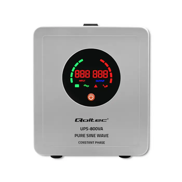 ДБЖ Qoltec Pure Sine Wave 800VA/560W Постійна фаза 50718 - изображение 4