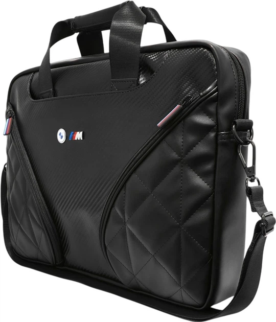 Torba na laptopa BMW Carbon Pockets & Metal Logo 16" Black (BMCB15PCASEPOK) - obraz 2