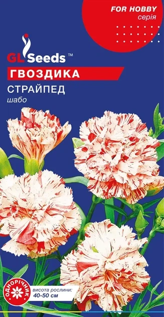 Семена GL Seeds Гвоздики Страйпед шабо 0.15г - Фото 1 Семена GL Seeds Гвоздики Страйпед шабо 0.15г - изображение 1