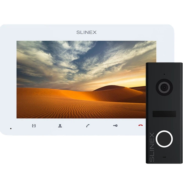 Комплект видеодомофона 7” Slinex ML-17HD (Black) + SM-07MHD (White) - Фото 1 Комплект видеодомофона 7” Slinex ML-17HD (Black) + SM-07MHD (White) - изображение 1