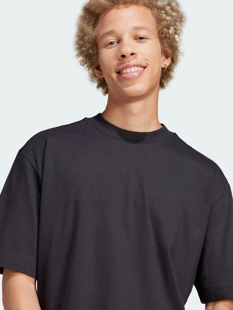 Футболка хлопковая длинная мужская Adidas Essentials Loose Fit JF3615 M Черная (4067905899722) - Фото 4 Футболка хлопковая длинная мужская Adidas Essentials Loose Fit JF3615 M Черная (4067905899722) - изображение 4