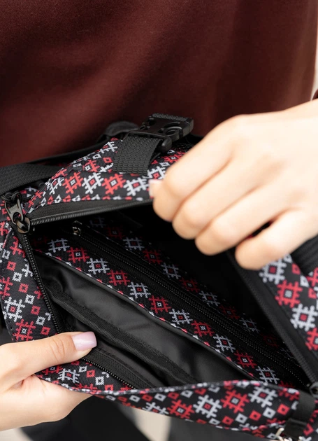Большая женская поясная сумка бананка Sambag DynamicDart черная 38×21×7 см (80411148) - Фото 4 Большая женская поясная сумка бананка Sambag DynamicDart черная 38×21×7 см (80411148) - изображение 4