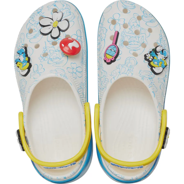 Жіночі крокси Смурфікі Crocs Women's Classic Clog Platform Bone Smurfs Platform Clog (39-40, бежевий) - Фото 3 Жіночі крокси Смурфікі Crocs Women's Classic Clog Platform Bone Smurfs Platform Clog (39-40, бежевий) - изображение 3