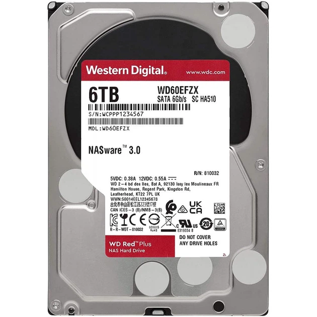 Жесткий диск WD Red Plus 6 TB (WD60EFZX) – фото, отзывы