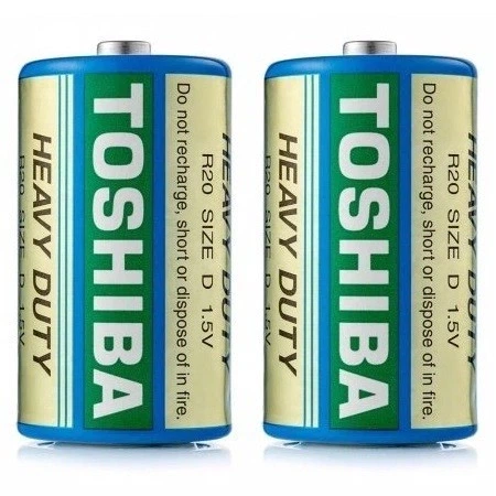 Батарейка Toshiba D / R20 1.5v (2 шт.) - Фото 1 Батарейка Toshiba D / R20 1.5v (2 шт.) - изображение 1