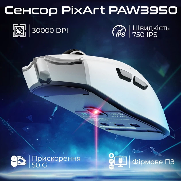 Мышь RAWM SA-MH01Pro White [155919] - изображение 2