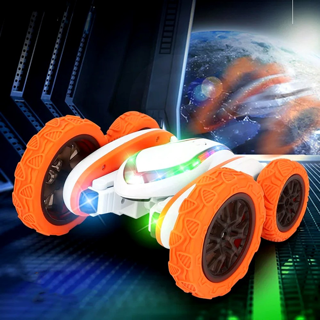 Машинка перевертня на пульті управління Storm Stunt Car з підсвічуванням та звуковими ефектами помаранчева для дітей від 3 років. - Фото 5 Машинка перевертня на пульті управління Storm Stunt Car з підсвічуванням та звуковими ефектами помаранчева для дітей від 3 років. - зображення 5