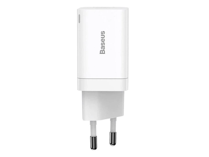 Зарядное устройство Baseus Super Si Pro Quick Charger 30W USB Type-A USB Type-C Белый - изображение 2