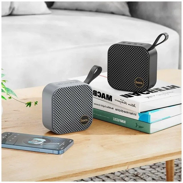 Портативная Bluetooth-колонка Hoco HC22 Auspicious черный противоударный 6 Вт Bluetooth - изображение 8