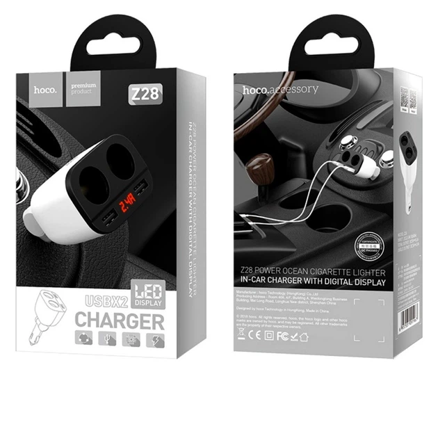 Автомобільний зарядний пристрій Hoco Z28 2× USB Type-A 3.1 для авто - Фото 2 Автомобільний зарядний пристрій Hoco Z28 2× USB Type-A 3.1 для авто - зображення 2