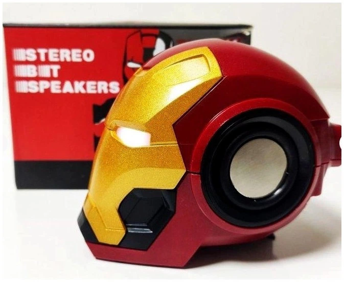Портативная Bluetooth-колонка Iron Man MK-46 Kassel Красный с золотым Bluetooth карта памяти 3.5 мм - Фото 2 Портативная Bluetooth-колонка Iron Man MK-46 Kassel Красный с золотым Bluetooth карта памяти 3.5 мм - изображение 2