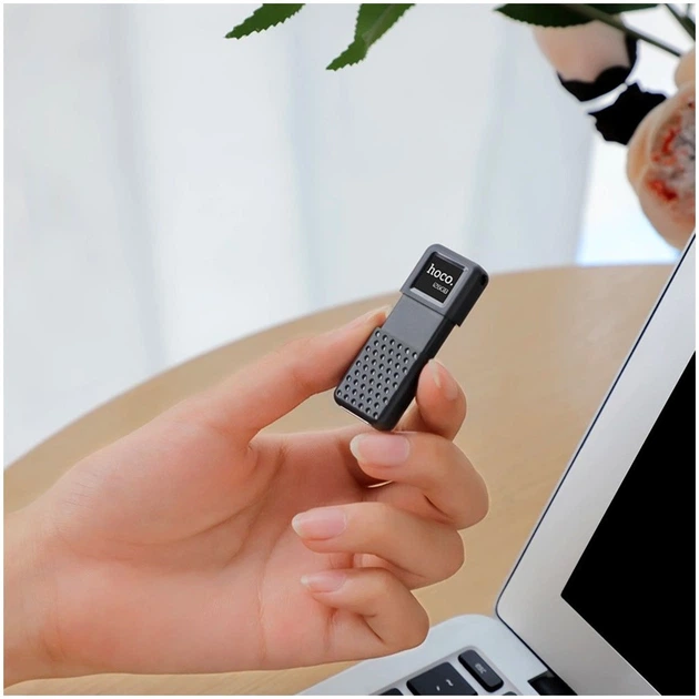 Флеш-накопичувач Hoco UD6 128GB Intelligent USB ударостійкий чорний - зображення 10