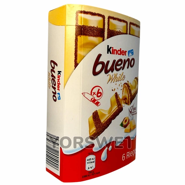 Шоколадний батончик Kinder Bueno White 117 г (6х19,5 г) (0231) - зображення 2