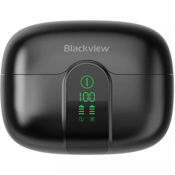 Беспроводные наушники TWS Blackview AirBuds 15 с LED-дисплеем и микрофоном Shadow Black (6931548325956) - Фото 6 Беспроводные наушники TWS Blackview AirBuds 15 с LED-дисплеем и микрофоном Shadow Black (6931548325956) - изображение 6