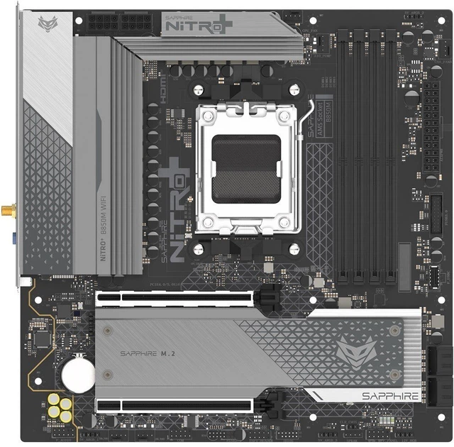 Материнська плата Sapphire NITRO+ B850M WIFI (52123-01-40G) - зображення 2