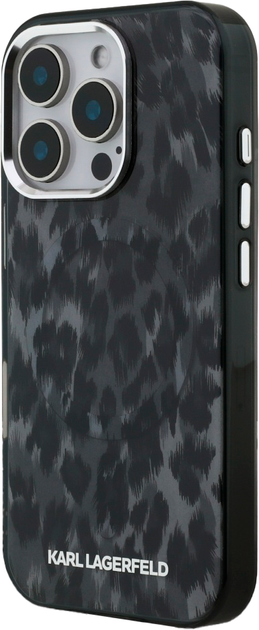 Панель Karl Lagerfeld IML Leopard Pattern MagSafe для iPhone 16 Pro Black (3666339465483) - зображення 2